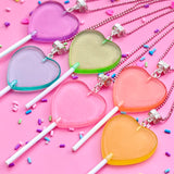 Lollipop Heart Chain Necklace