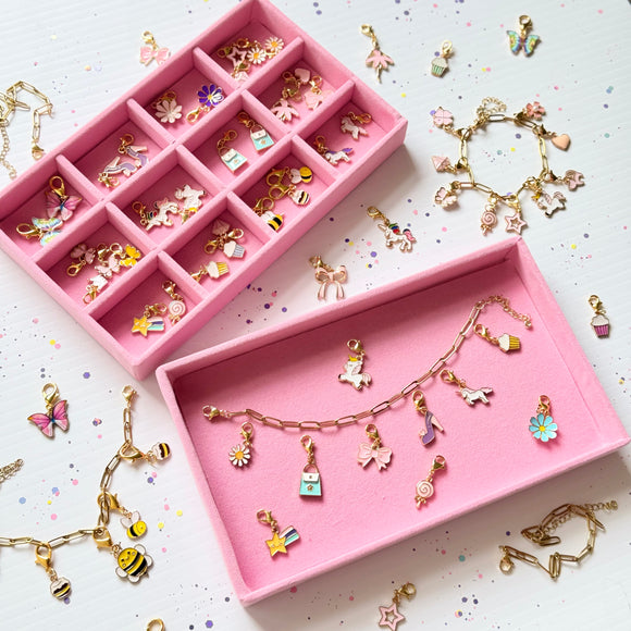 Charm Bracelet DIY Kit With Alloy Enamel Charms