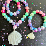 Beaded Rainbow Seashell Set