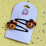 Halloween Pumpkin Hair Clips