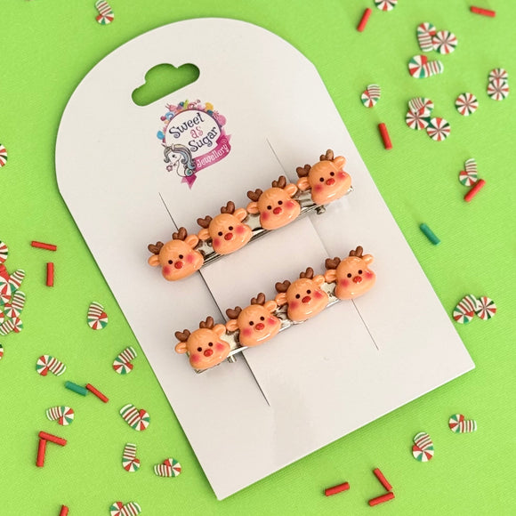 Christmas Hair Pin Rudolph