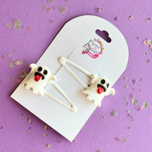 Hair Clip Halloween Ghost