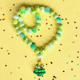 Beaded Christmas Tree Necklace