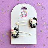 Hair Clip Halloween Kitty