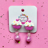 Earrings Clip On Cupcake