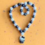 Beaded Necklace Halloween Kitty