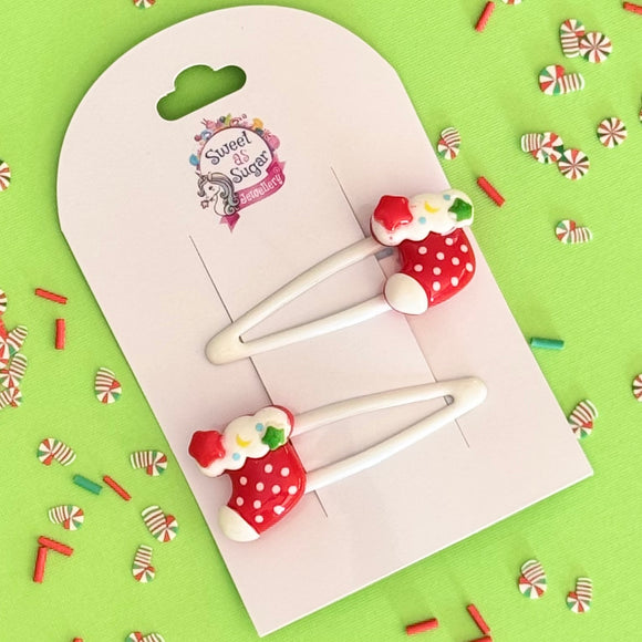 Christmas Hair Clip Stocking
