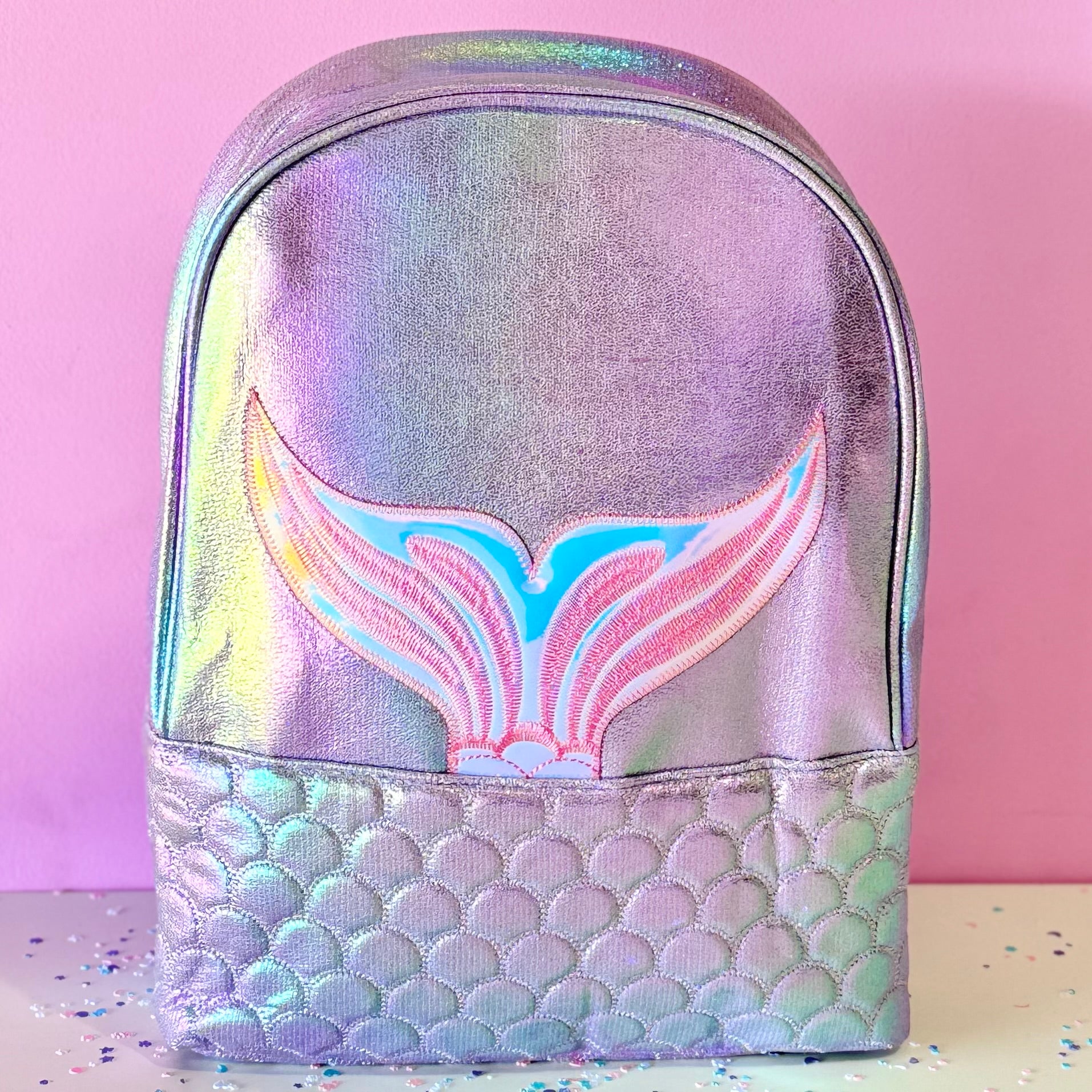 Iridescent Mermaid backpack NEW pink Mermazing Mermaid Backpack – Pink Poppy Australia main image 3