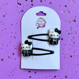 Halloween Kitty Hairclips