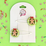 Christmas Hair Clip Wreath