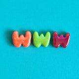 Alphabet Letter Beads Individual Rainbow