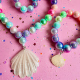 Beaded Rainbow Seashell Set
