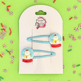 Christmas Hair Clip Snow Globe