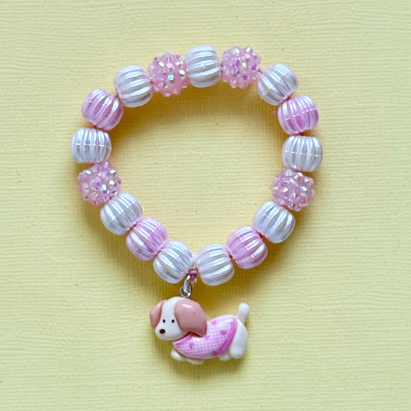 Beaded Bracelet Matching Puppy Necklace