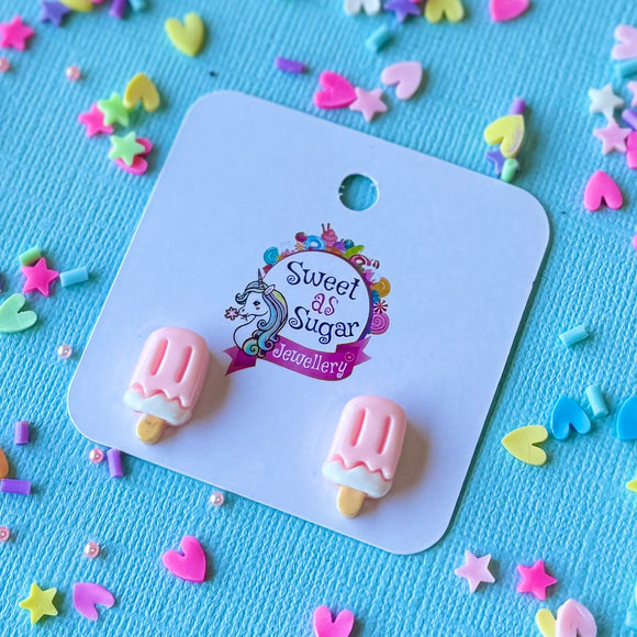 Strawberry popsicle Stud Earrings