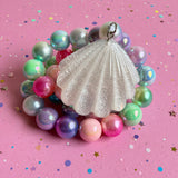 Beaded Necklace Rainbow Seashell