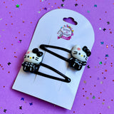 Halloween Kitty Hairclips