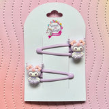 Hair Clip Kitty purple