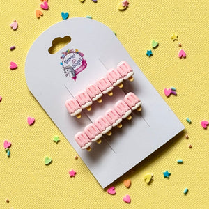 Pink Ice Cream Hair Pins