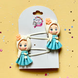 Hair Clip Blue Princess