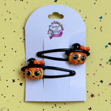 Halloween Pumpkin Hair Clips
