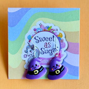 Earrings Halloween Drop Witches Hat