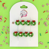 Christmas Hair Pin Wreath