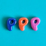 Alphabet Letter Beads Individual Rainbow