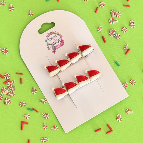 Christmas Hair Pin Santa Hat