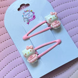 Hair Clip Kitty Pink