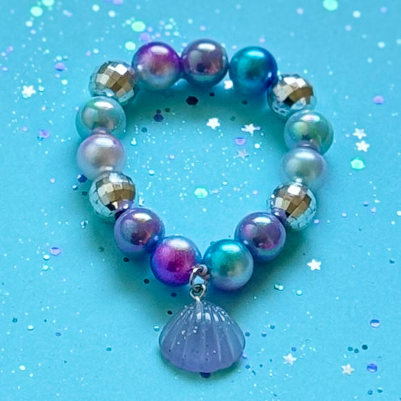 Beaded Bracelet Matching Seashell Necklace