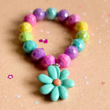 Beaded Bracelet Matching Flower Necklace