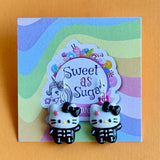 Earrings Halloween Drop Kitty