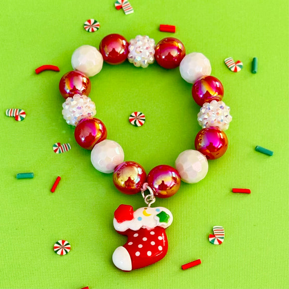 Christmas Beaded Bracelet Stocking