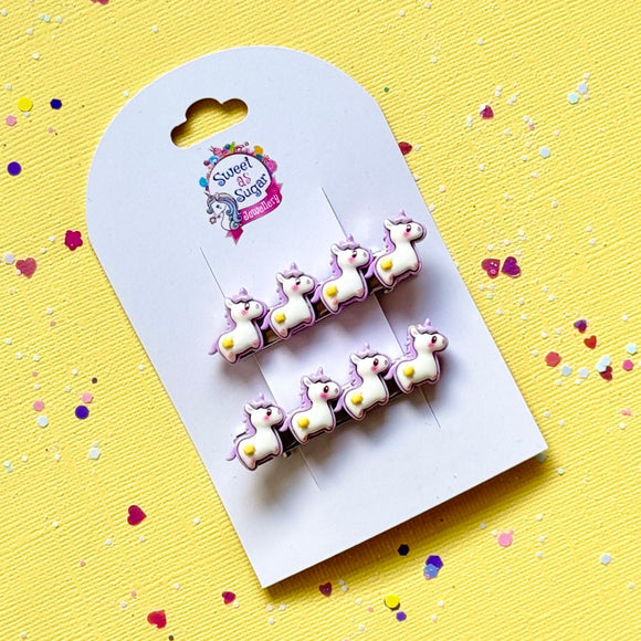 Purple unicorn Hair Pins