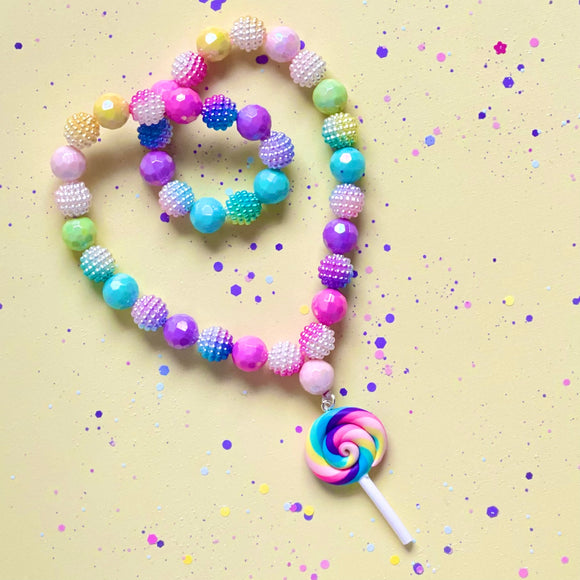 Lollipop Beaded Necklace