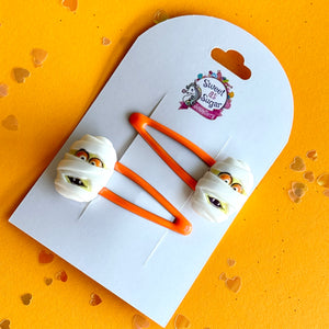 Hair Clip Halloween Mummy
