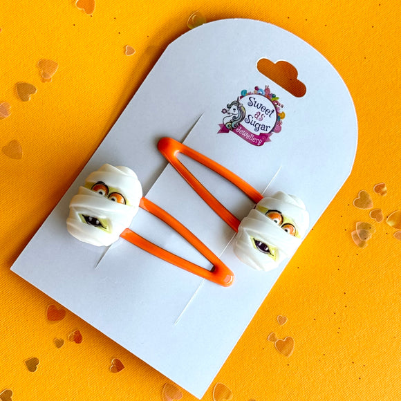 Hair Clip Halloween Mummy