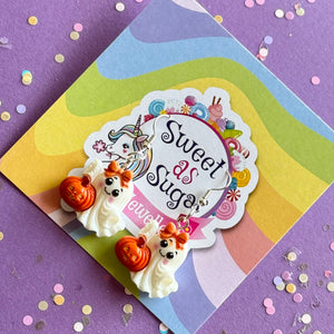 Earrings Drop Halloween Pumpkin Ghost