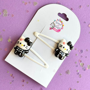 Hair Clip Halloween Kitty