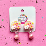 Earrings Clip On Rainbow