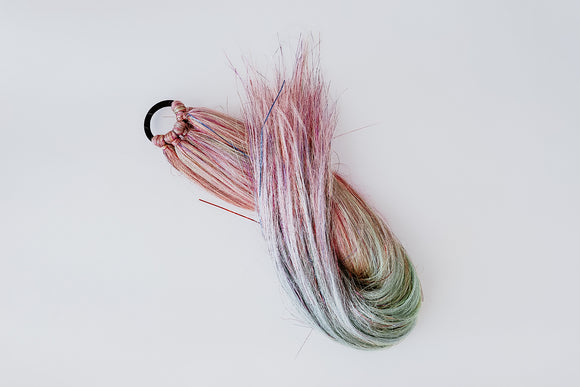 Tie-In ponytail rainbow