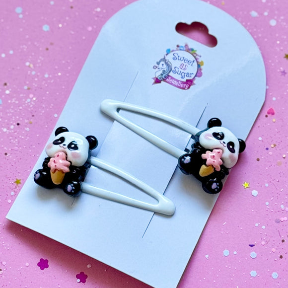 Hair Clips Panda