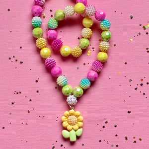 Flower Beaded Necklace