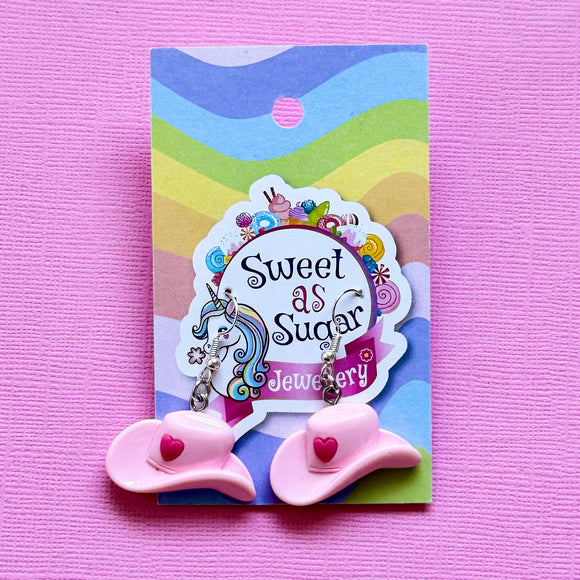Pink Cowgirl Drop Earrings
