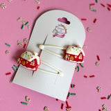 Christmas Hair clips  Santa’s House