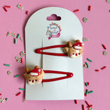 Christmas Hair Clips Rudolph