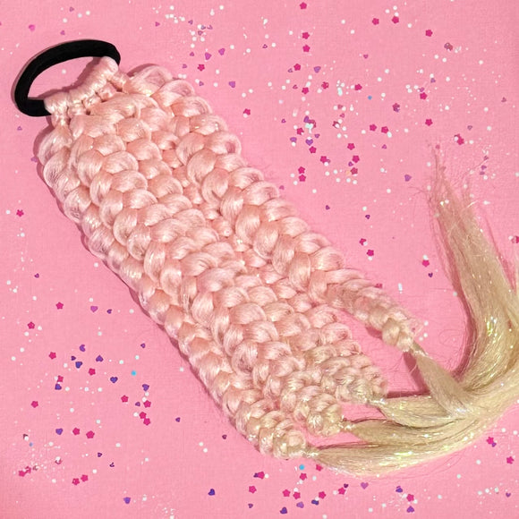 Mini Mermaid Tie-In plaits Coral