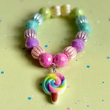 Beaded Bracelet Matching Lollipop Necklace
