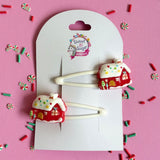 Christmas Hair clips  Santa’s House
